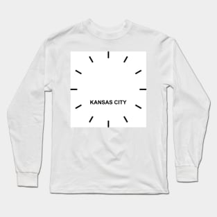 KANSAS CITY Time Zone Wall clock Long Sleeve T-Shirt